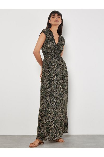 Apricot Batik Smokkleid