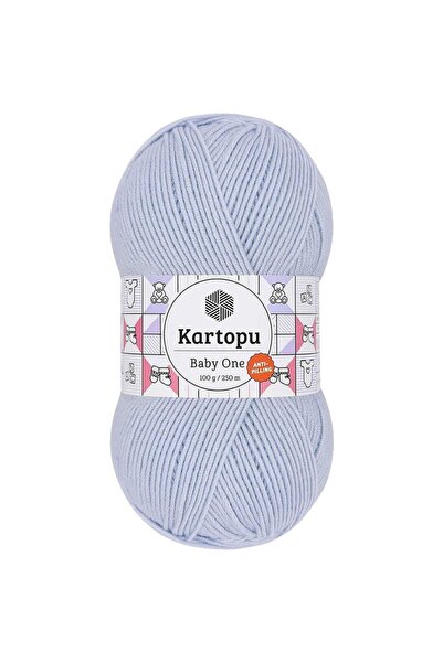 Kartopu بيبي وان بيبي صوف مضاد للوبر أزرق ثلجي K580