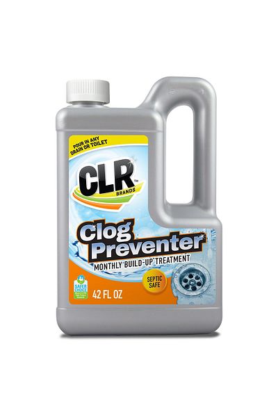 CLR Brands® Clog Preventer - Monthly Drain Build Up Remover, Safe for All Pipes, 42 oz