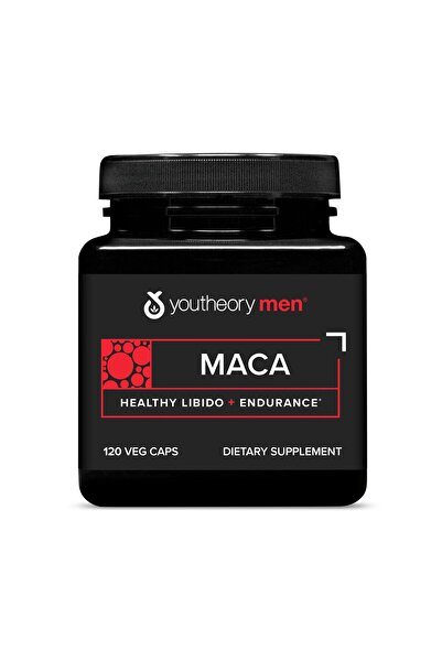 Youtheory Men's Vegan Maca - Energy, Stamina & Endurance - Dairy, Soy, Gluten Free - 120 Capsules