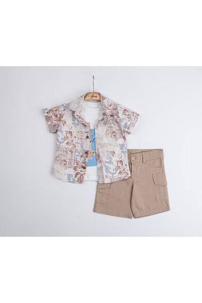 Tuffo Kids ДЕТСКИ КОМПЛЕКТ ЗА МОМЧЕ С КЪС РЪКАВ CARGO POCKET CAPRIL 3 ЧАСТИ