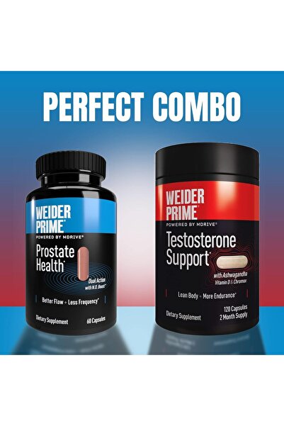 Weider Prime Testosterone Supplement for Men, Boost Strength & Build Lean Muscle, 120 Capsules