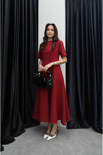 Havoş Φόρεμα μπορντό Maxi Length Flounce