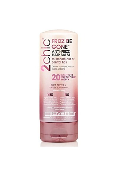Giovanni بلسم الشعر 2chic Frizz Be Gone - زبدة الشيا، زيت اللوز الحلو، المكاد...