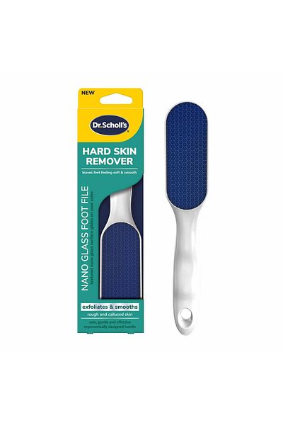Dr. Scholl's Hard Skin Remover Nano Glass Foot File - Callus & Dead Skin Scrubber, Hygienic Pedicure Tool