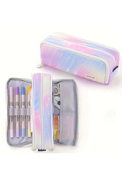 Kawai Angoo 3 Compartment Large Capacity Galaxy Pen Holder