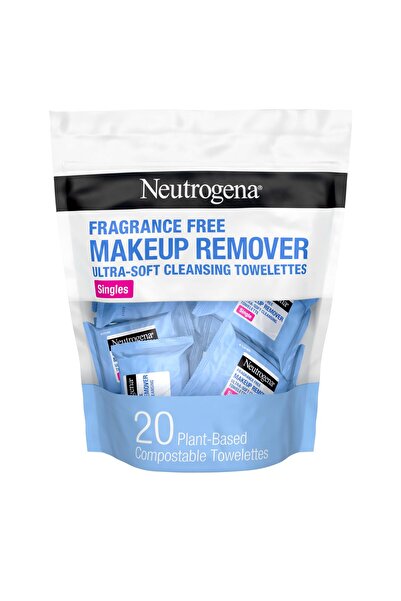 Neutrogena مناديل إزالة المكياج الخالية من العطور، مغلفة بشكل فردي، تزيل المك...