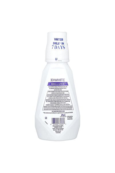 CREST 3D White Brilliance Alcohol Free Whitening Mouthwash, Clean Mint, 16.9 Fluid Ounce