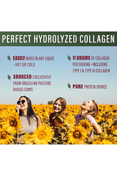 Perfect supplements Unflavored Hydrolyzed Collagen Powder - Grass Fed, 660g, Mix in Hot/Cold Liquids, Easy Absorption