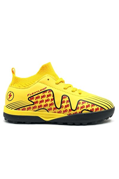 Kids Club Shoes Cool Neymar Çoraplı Çocuk Halısaha Ayakkabısı Sarı-sarı