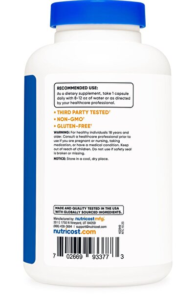 Nutricost Niacinamide (Vitamin B3) 500mg, 240 Capsules - Non-GMO, Gluten Free, Flush Free Vitamin B3