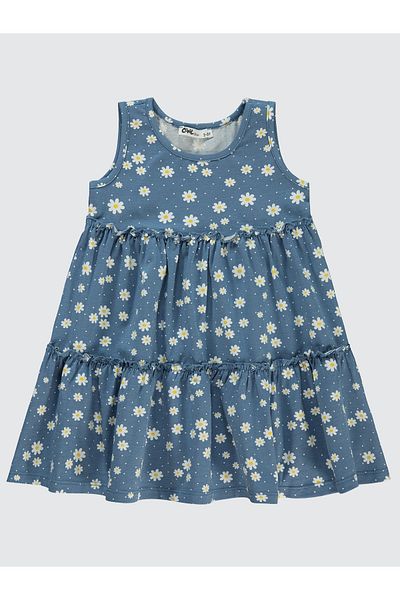 Civil Girls Blue Element Girdle Dress for Child 2-5 Years