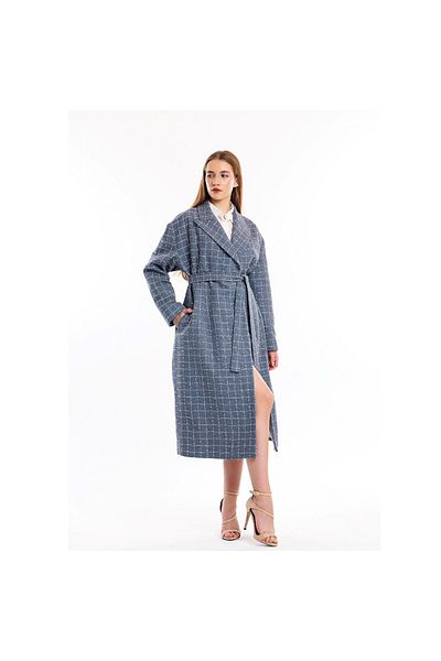 Masuwerte Women's Silver Glitter Long Coat