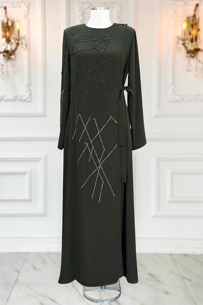 TRENDTESETTÜR ΓΥΝΑΙΚΕΙΟ ΦΟΡΕΜΑ ΒΡΑΔΙΝΟ ΦΟΡΕΜΑ ΧΑΚΙ ΠΕΤΡΑ ΚΟΡΔΟΝΙ T 3331