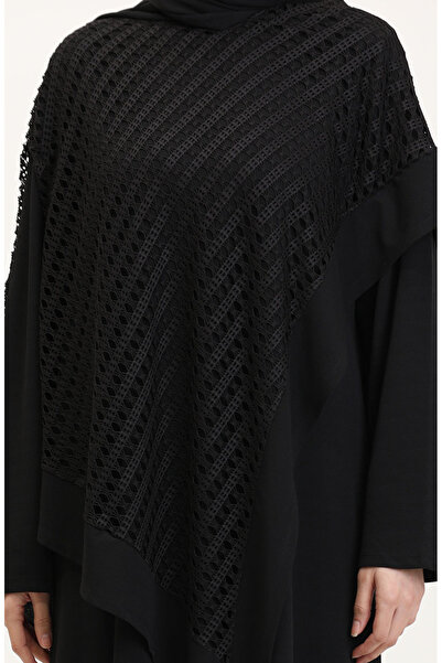 sefamerve Büyük Beden Fileli Takım 5504-01 Siyah