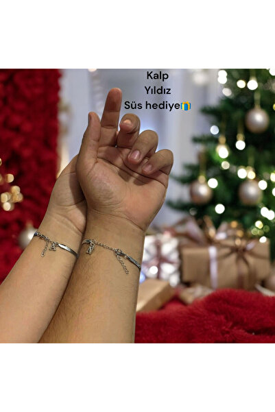 HayDün Sevgili Arkadaşlık 2 Li Italyan Çelik Bileklik