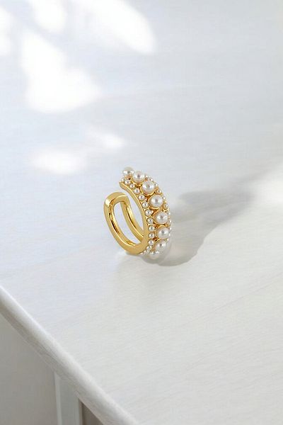 Çlk Accessories Premium Single Pearl Quinquagenarian Earrings 35666