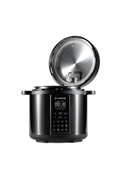 Nutricook Smart Pot 2, 1200 Watts Electric Pressure Cooker, Rice Cooker, Steamer, Yogurt Maker, 8L, Black