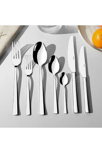 Nehir Sea Plain Model 89 PcsFork Spoon Knife Set Boxed