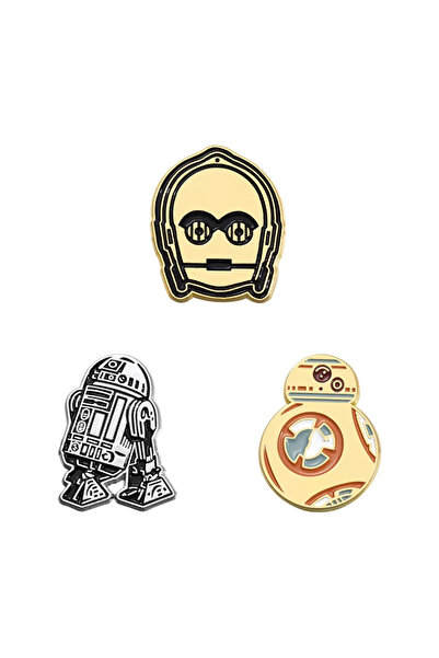 Choice QHXZ509-11 3 قطع دبوس شارة بتصميم فضائي كرتوني هندسي مبتكر على شكل قاذ...