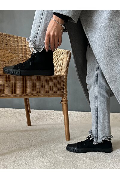 MİSU Snow Deri Tozu Nubuk Kömür Jel Taban Uzun Unisex Spor Bot