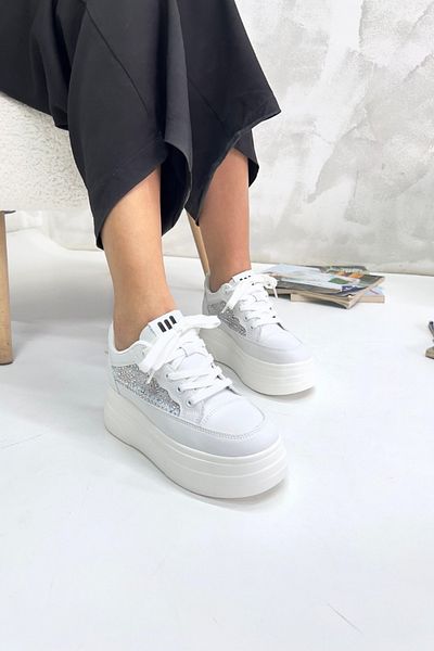 inizio Pantofort alb pentru femei cu toc ascuns EW1010