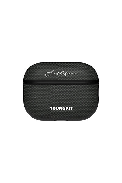Youngkit Airpods Pro 2.Nesil Kılıf Magsafe Uyumlu Aramid Fiber Youngkit 1500D Kevlar Extreme Wing Seri Siyah