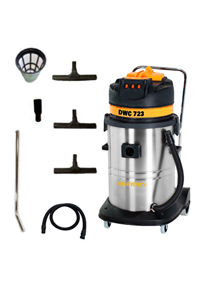 Safran Sanayi Tipi 3 Motorlu Islak Kuru Süpürge 3600w | Full Aparatlı Dwc 723