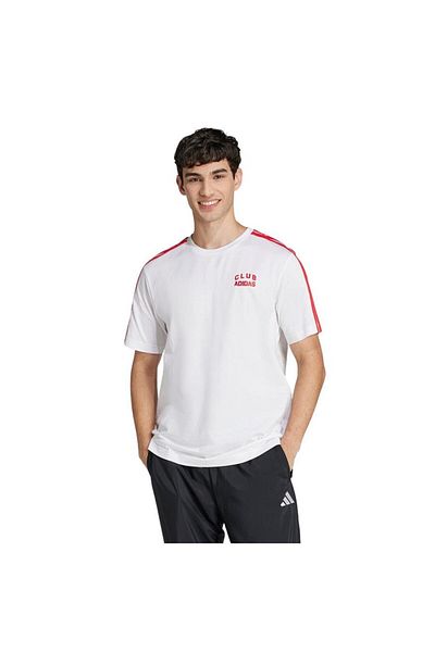 adidas Ανδρικό λευκό γραφικό μπλουζάκι (κοντό μανίκι M C Colle Pkt T Jj1606