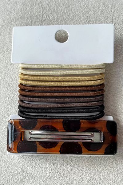Vitastyle Σετ με καφέ λαστιχένια αγκράφα και αυτόματη αγκράφα 11 τεμαχίων