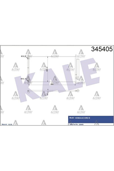 KALE Radiator Air Conditioner Accord Ix 2.0 2.4 16V 3.0 V6 24V 13= Kle-345405