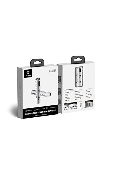 Lenyes AAA107 Type-C Şarj Portlu Şarj Edilebilir AAA Lityum-ion Pil 600mWh 1....