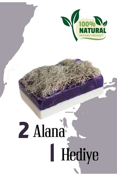 Bounties Natural Lavender Extract Donkey Milk Pumpkin Fiber Soap