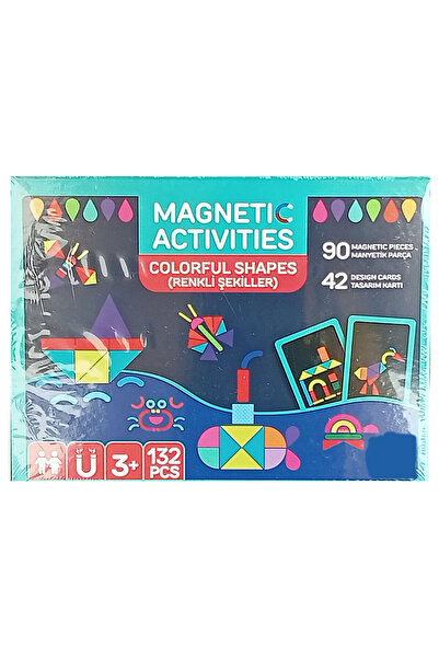 Utku Oyuncak 132 Parça Manyetik Şekiller Yazı Tahtalı Eğlenceli Eğitici Set