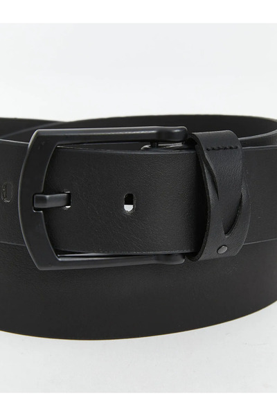 LC Waikiki LCW ACCESSORIES Μαύρη δερμάτινη ανδρική ζώνη