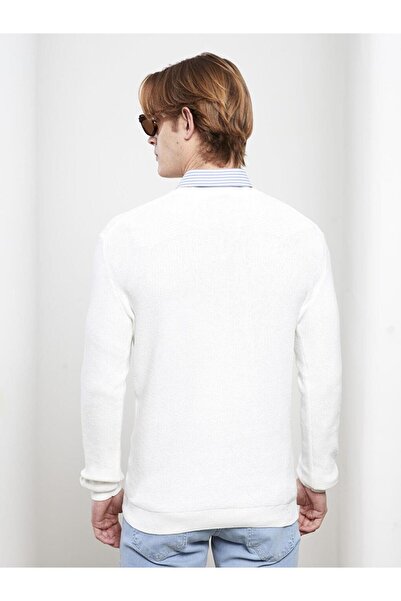 LC Waikiki Ανδρικό πλεκτό πουλόβερ με μακρυμάνικο λαιμόκοψη (W2)