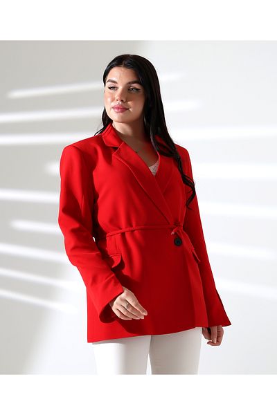 COCOCİX 1 Button Belted Jacket New Season