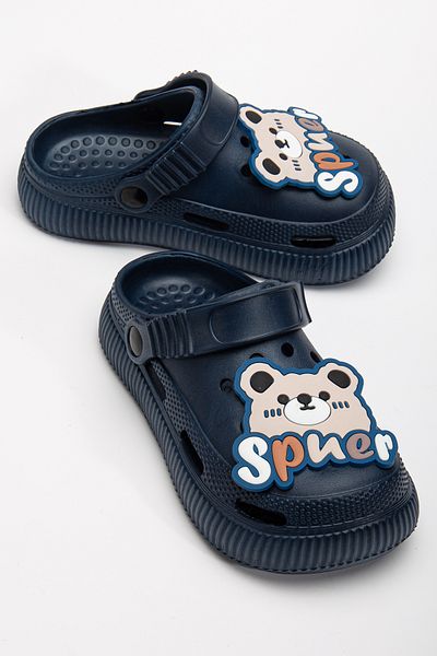 LUCKY COLLECTİON Comfortable Sole High Scale Stone Children's Slippers Cross