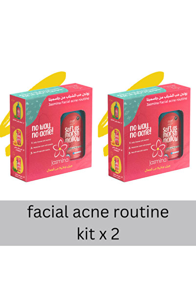 Jasmina مجموعة روتينية لعلاج حب الشباب في الوجه x2
