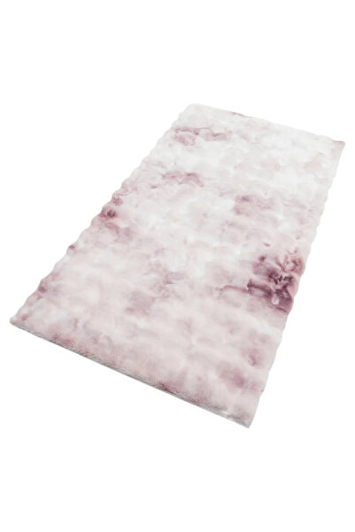 Halımax Ekstra Yumuşak Dokulu Pudra Pembe Bubble Tavşan Tüyü Darcio Dikdörtgen Post Peluş Halı
