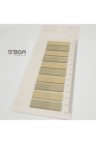 sibga tasarım Transparent Colored Post-It Note Paper - 200 Sheets Bookmark Sticker