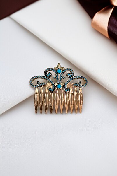 FAYRA ACCESSORIES Vintage Comb Bun Buckle with Crystal Stone