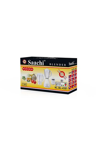 SAACHİ خلاط ساشي 3 في 1 مع خاصية التنظيف التلقائي، سعة 1.5 لتر، 550 وات، أسود