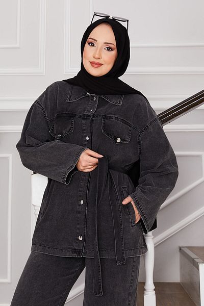 EBRUTESETTÜR Jacket & Pantalon Hijab, Denim Suit