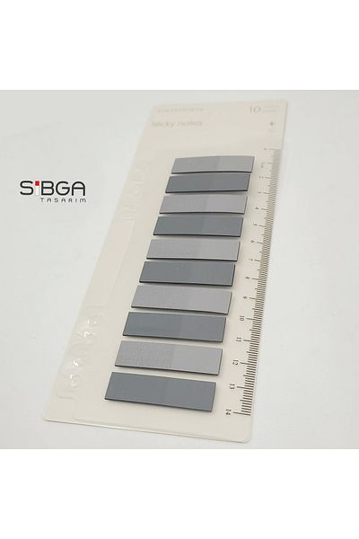 sibga tasarım Transparent Colored Post-It Note Paper - 200 Sheets Bookmark Sticker