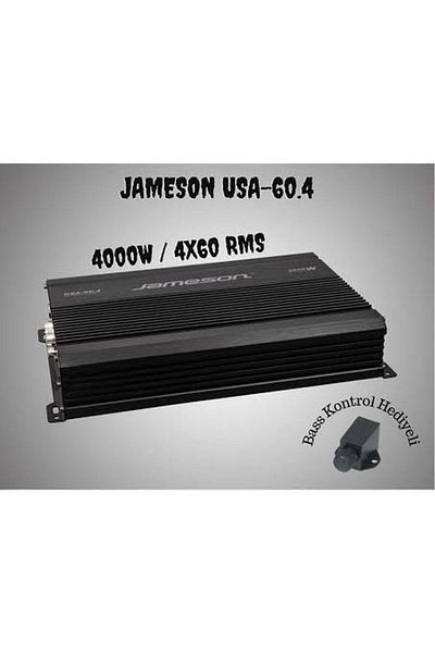 Jameson USA-60.4 4 قنوات 4000 واط مضخم صوت تلقائي 4x60rms مع هدية للتحكم في الجهير
