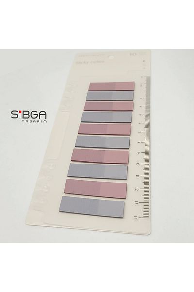 sibga tasarım Transparent Colored Post-It Note Paper - 200 Sheets Bookmark Sticker