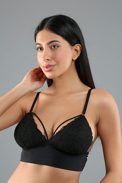 cotonhause Γυναικείο Άδειο Καπάκι Μαύρο Bralet σουτιέν C0T2N3O833