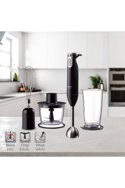 PANASONIC Hand Blender with 4 Blade 600W MX-SS1BTZ - Black