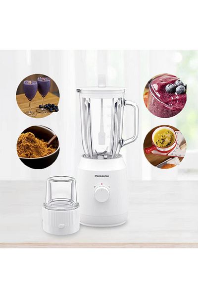 PANASONIC Electric Blender 400 Watts 1.35 Liters With Grinding Attachment - White